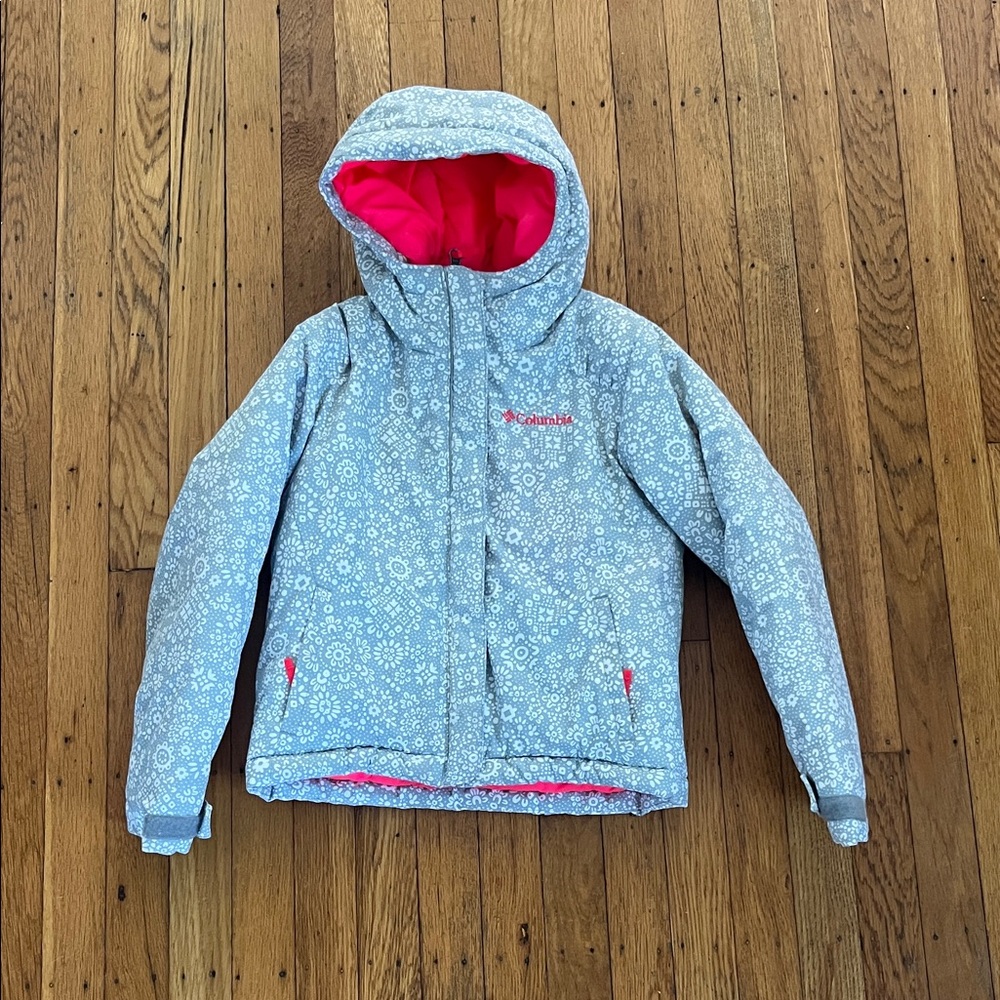 Columbia Kids' Light Blue and Pink Puffer Jacket